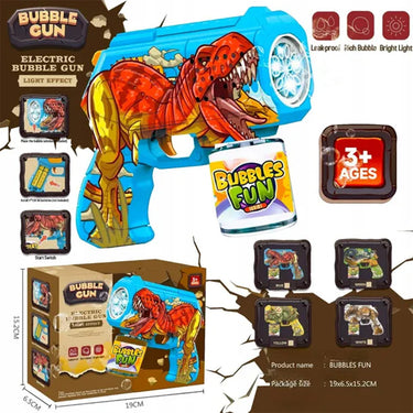 DINOSAUR ELECTRIC BUBBLE GUN